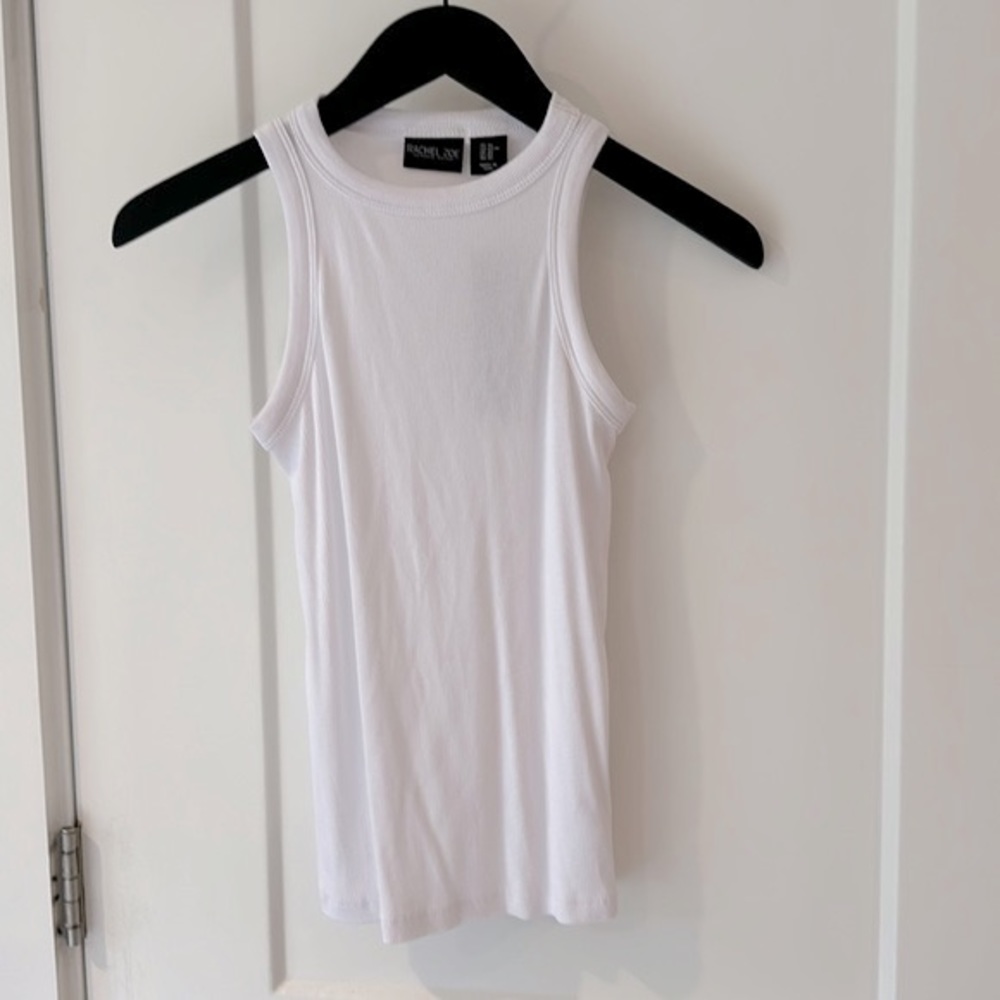 NWT Rachel Zoe Ribbed Tank Top White XS